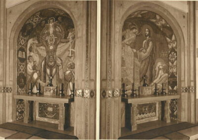 Autels de la Vierge et de Saint Joseph (©Archives diocésaines de Nantes, 2Y016-197 et 2Y016-198).