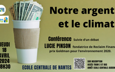 Conférence débat : « Notre argent et le climat »