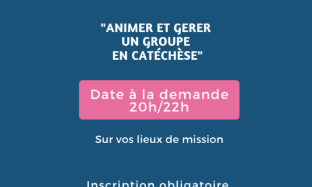 Animer et gérer un groupe en catéchèse, à la demande
