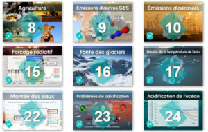 Quelques cartes du puzzle de la fresque du climat